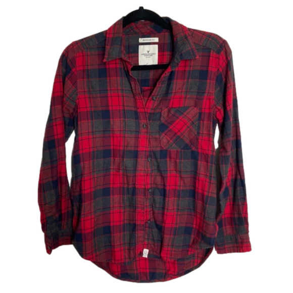 Ae Boyfriend Flannel plaid XS - Picture 1 of 4